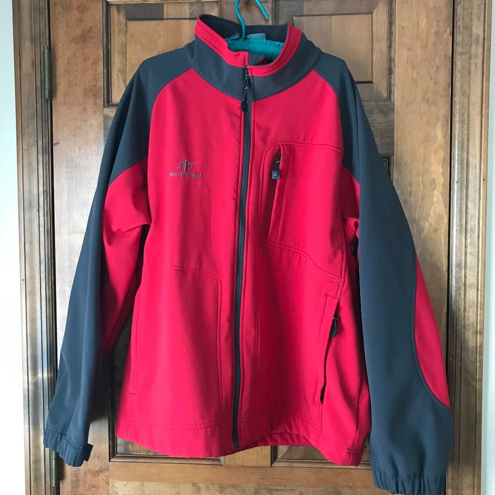 NordicTrack Red w/Dark Gray Zip-Up Fleece Lined Jacket X-Large